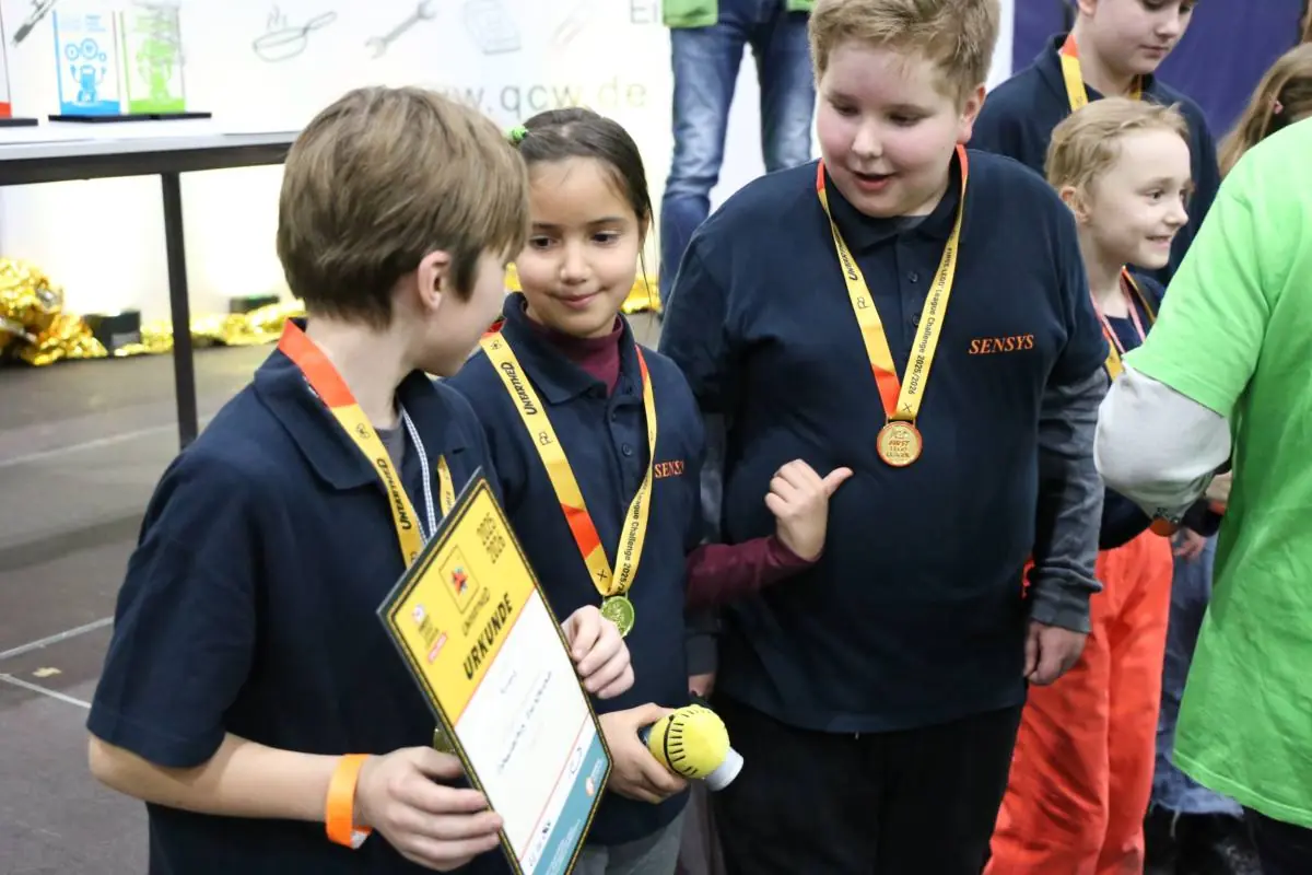 Children with certificates after the competition