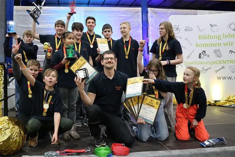 LEGO Club teams with medals and certificates at the FIRST LEGO League